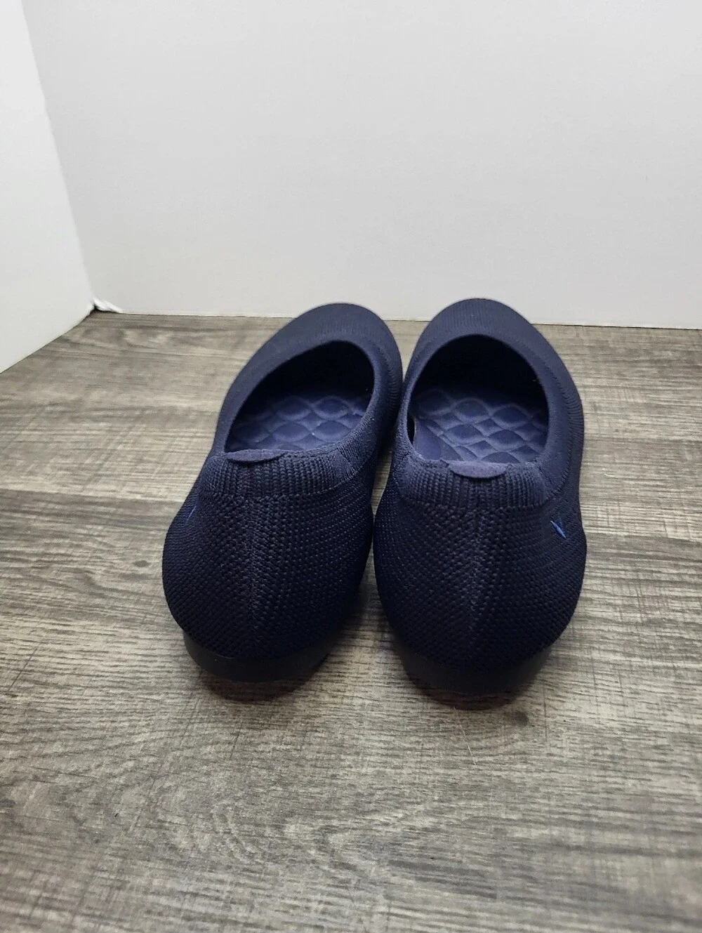 Vivaia Claire Round Toe Flats Shoes Slip-On Navy Blue Womens Size Us 7.5 Eu 38.5